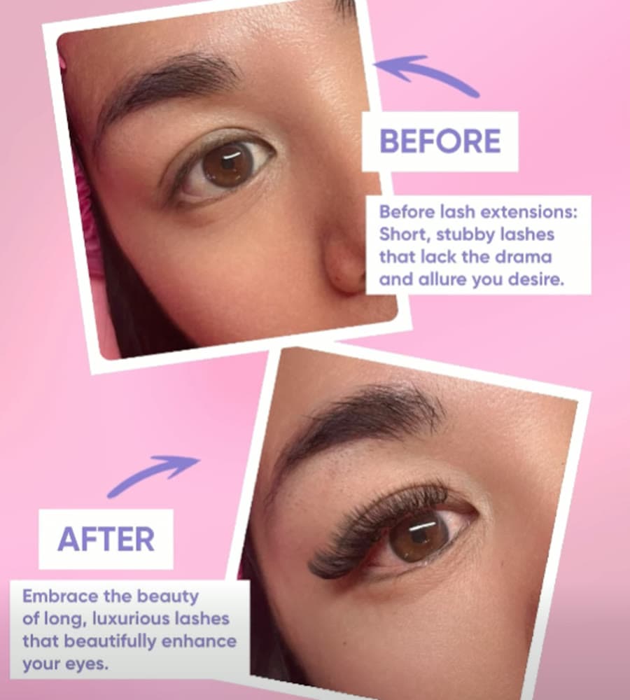 Diva Lash before and after result at Dr. Brows